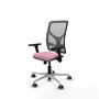 PIQUERAS Y CRESPO Silla de oficina Motilla con mecanismo Sincro, Rosa y Gris