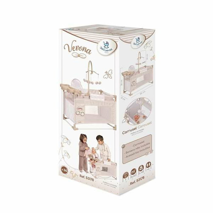 Decuevas Armario cambiador plegable con accesorios para muñecas de hasta 42 cm. Decuevas Armario cambiador plegable con accesorios para muñecas de hasta 42 cm.