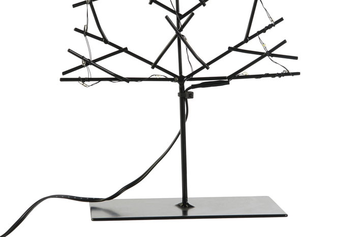 DKD Home Decor Decoración Luminosa LED 30L con Cable de 3m, Negro