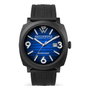 Watchpeople Reloj de Mujer con Esfera Azul y Correa Negra