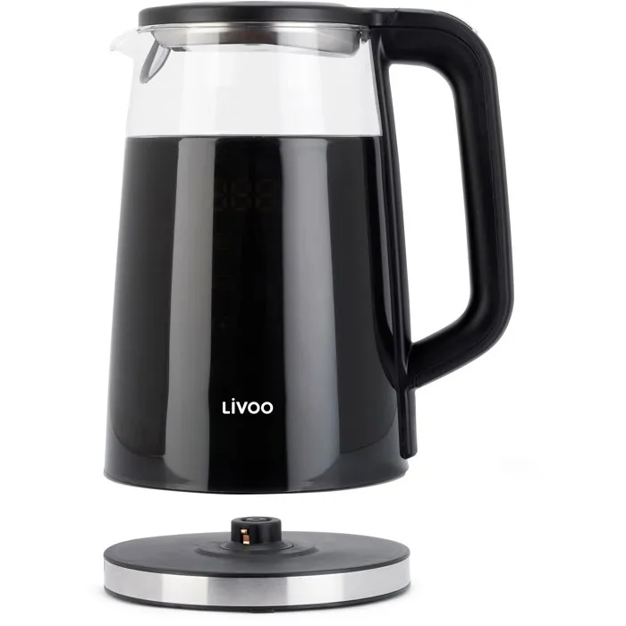 Livoo Hervidor digital DOD198 de cristal transparente, 1,7 L, 2200 W Livoo Hervidor digital DOD198 de cristal transparente, 1,7 L, 2200 W