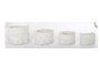 DKD Home Decor Cesta Boho Blanco Negro Algodón Set de 4 Piezas 36 x 33 x 36 cm