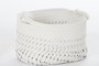 DKD Home Decor Cesta Boho Blanco Negro Algodón Set de 4 Piezas 36 x 33 x 36 cm