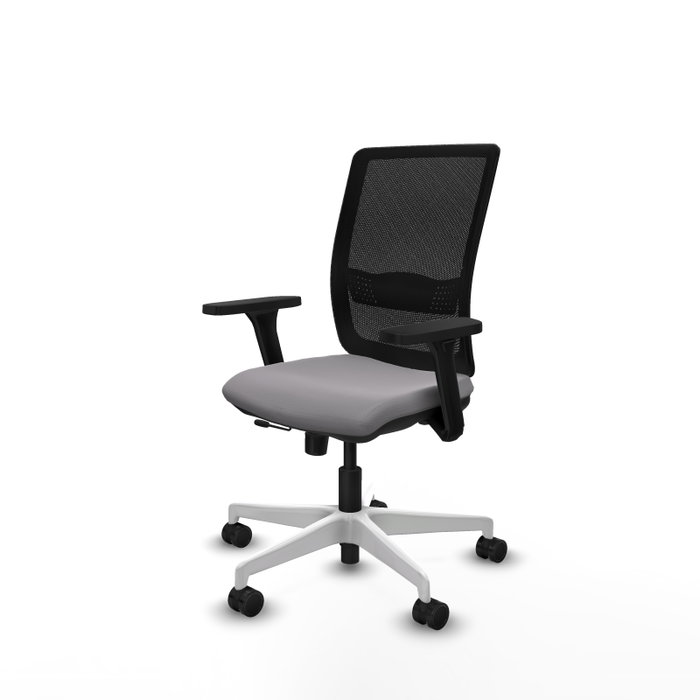 PIQUERAS Y CRESPO Silla de oficina Haches Gris y Negro con mecanismo Sincro/Traslack