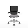 PIQUERAS Y CRESPO Silla de oficina Haches Gris y Negro con mecanismo Sincro/Traslack