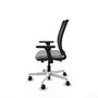 PIQUERAS Y CRESPO Silla de oficina Haches Gris y Negro con mecanismo Sincro/Traslack