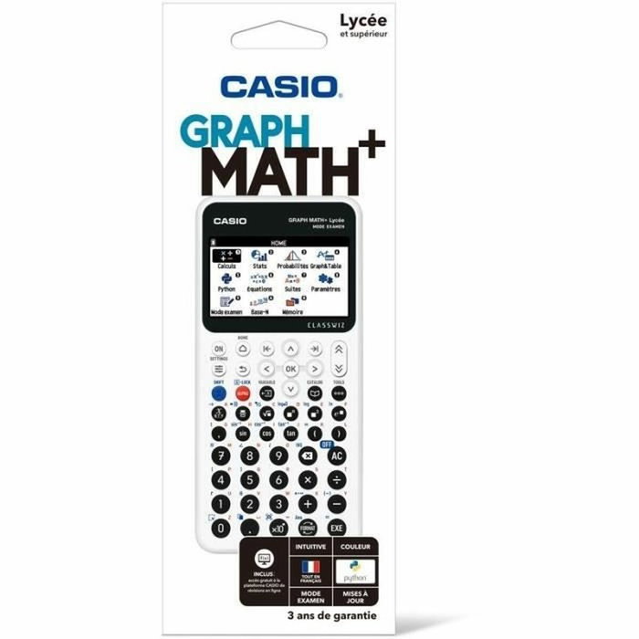 Casio Calculadora gráfica Math+ - Blanca Casio Calculadora gráfica Math+ - Blanca