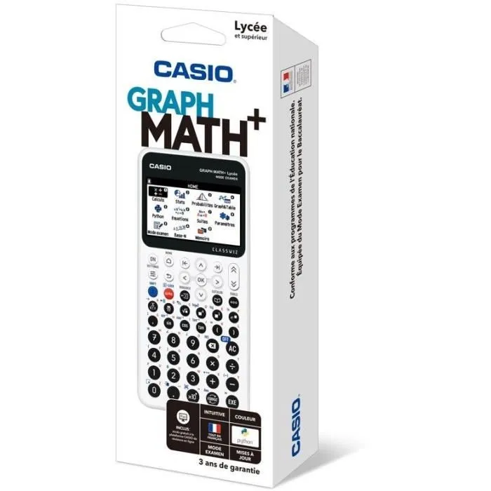 Casio CAS1715043665328 Calculadora Gráfica Escuela Secundaria Math+ Blanca Casio CAS1715043665328 Calculadora Gráfica Escuela Secundaria Math+ Blanca