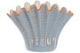 DKD Home Decor Jarrón de Gres Concha Azul CNACC 26