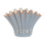 DKD Home Decor Jarrón de Gres Concha Azul CNACC 26