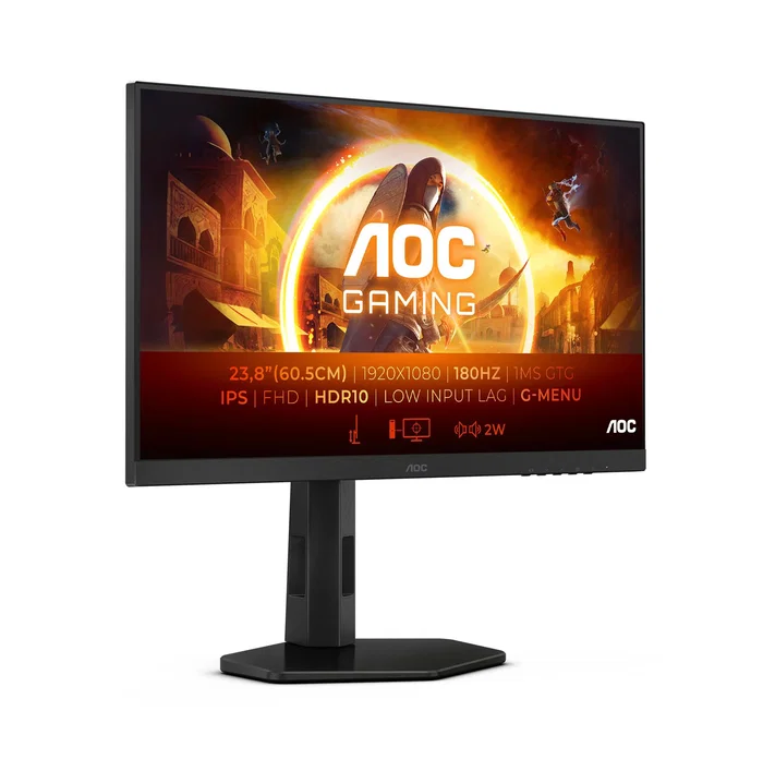 AOC 24G4X Monitor Gaming 23.8 Pulgadas Full HD 180Hz IPS Negro