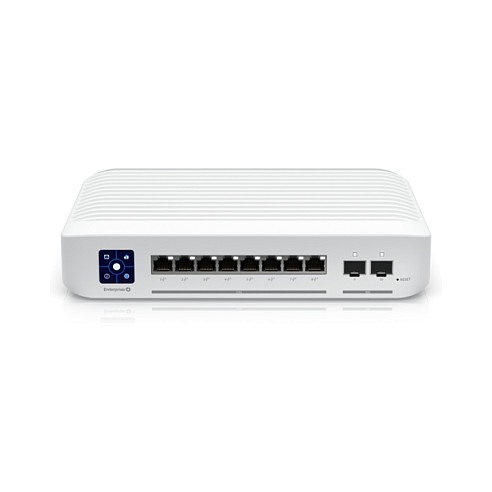 Ubiquiti USW-ENTERPRISE-8-POE Switch PoE Gestionado L3 8 Puertos 2.5GbE PoE+ 120W Montaje Rack Pared