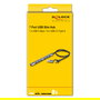 Delock 64273 Hub USB 3.2 Gen 1 de 7 Puertos (6x USB-A 2.0 + 1x USB-A 5Gbps) con Cable Tipo-C/Tipo-A de 0.5m, Plug & Play, Gris Metal