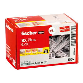 Fischer SX Plus Taco ø6 x 30 mm, Caja 100 uds