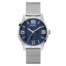 Guess GW0214G1 con esfera azul y correa plateada
