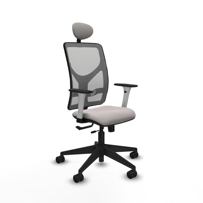 PIQUERAS Y CRESPO Silla de oficina Motilla Blanco y Gris PIQUERAS Y CRESPO Silla de oficina Motilla Blanco y Gris