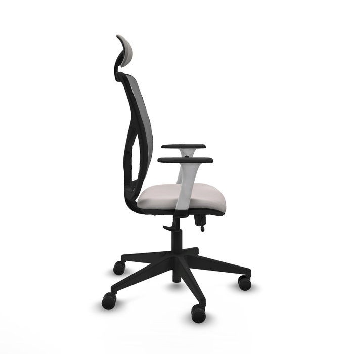 PIQUERAS Y CRESPO Silla de oficina Motilla Blanco y Gris PIQUERAS Y CRESPO Silla de oficina Motilla Blanco y Gris