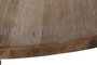 DKD Home Decor Mesa Redonda Comedor Natural Teca Reciclada 140x140x75 cm