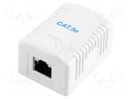 GEMBIRD Enchufe de pared RJ45 Cat 5e Blanco