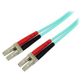 StarTech Cable de Fibra Óptica OM3 LC-LC 10m 50/125µm LSZH Multimodo 10Gb/s 100G Aqua - LOMMF/VCSEL