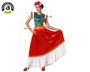 Atosa Disfraz Mexicana Vestido Rojo Mujer Adulto M-L
