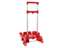 Safta Carro Portamochilas Plegable Triple Rueda Rojo