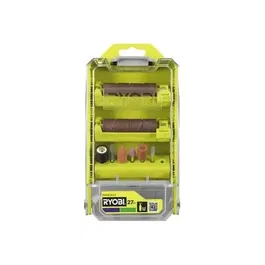 Ryobi RYO4892210218919 Juego de Caja 27 Piezas para Lijar y Esmerilar