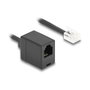 DeLOCK 90347 Cable telefónico en espiral RJ11 a RJ11 10 m Negro