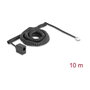 DeLOCK 90347 Cable telefónico en espiral RJ11 a RJ11 10 m Negro