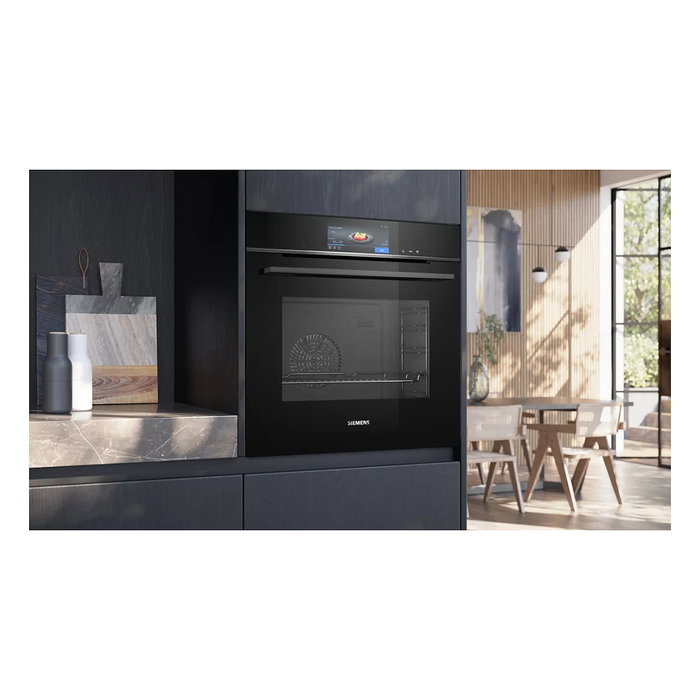 Siemens iQ700 HS758G3B1 Horno Empotrable con Función de Vapor, 71 L, Negro Siemens iQ700 HS758G3B1 Horno Empotrable con Función de Vapor, 71 L, Negro
