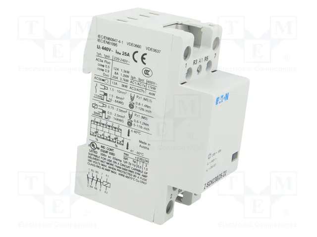 EATON ELECTRIC Contactor 4-polar Z-SCH230/25-22 25A 230VAC EATON ELECTRIC Contactor 4-polar Z-SCH230/25-22 25A 230VAC