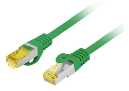 LANBERG Cable de Red Cat6a S/FTP 1 m, PCF6A-10CU-0100-G, Color Verde