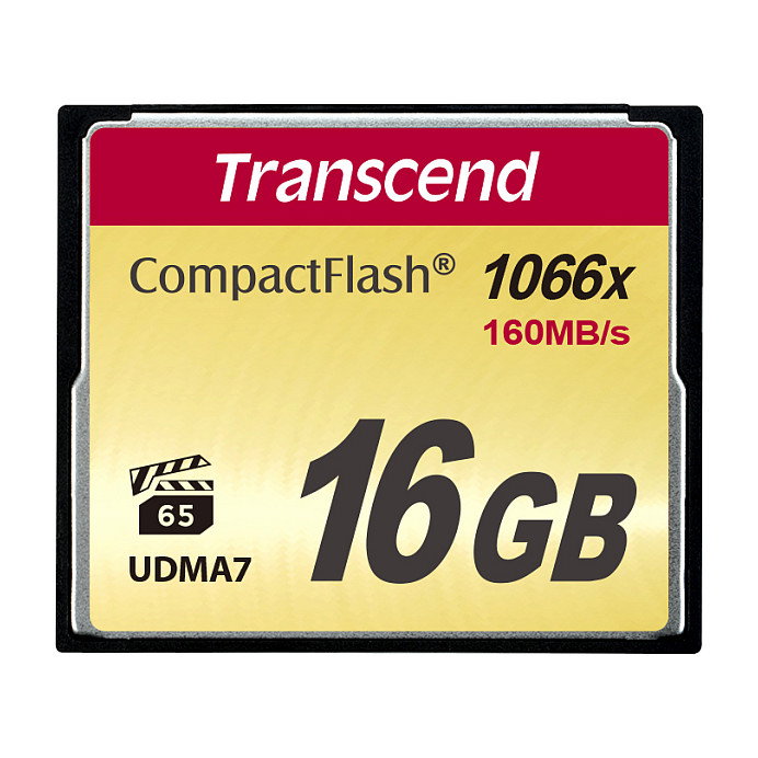 Transcend TS16G1000 CompactFlash Card 1000x 16GB, MLC, 160 MB/s Lectura, 120 MB/s Escritura, Negro