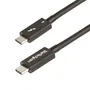 StarTech.com Cable Thunderbolt 4 TBLT4MM1M - 1m - Negro - 40Gbps - PD 100W - Vídeo 8K/4K - Certificado Intel - Compatible con USB4, Thunderbolt 3, DisplayPort 1.4a