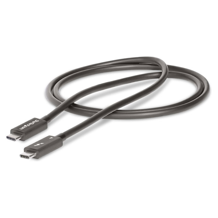 StarTech.com Cable Thunderbolt 4 de 1m - 40 Gbps, PD 100W, Vídeo 4K/8K - Certificado Intel - TBT4MM1M