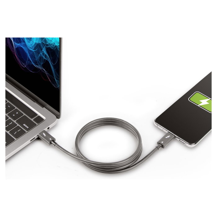 StarTech.com Cable Thunderbolt 4 de 1m - 40 Gbps, PD 100W, Vídeo 4K/8K - Certificado Intel - TBT4MM1M