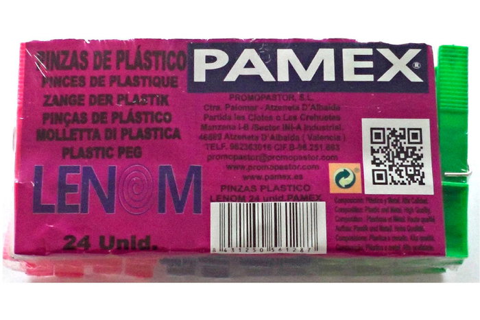 Pinza Plástico Lenom Set 24 Piezas Pinza Plástico Lenom Set 24 Piezas