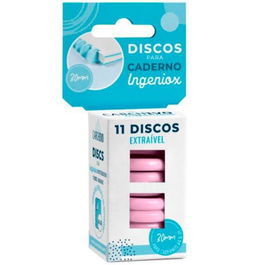 Carchivo Estuche 11 Discos Para Cuaderno Ingeniox 30 mm Plástico Rosa