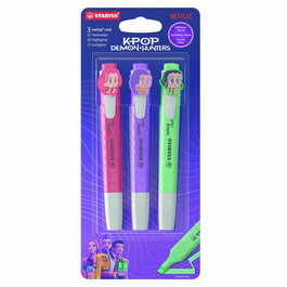 Stabilo Swing Cool K-Pop Huntrix Rotuladores Fluorescentes de Trazo Fino, 3 Unidades Surtidas