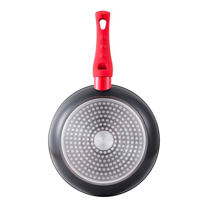 San Ignacio Sartén Toledo Ø22 cm Aluminio Forjado Inducción Antiadherente Mango Rojo