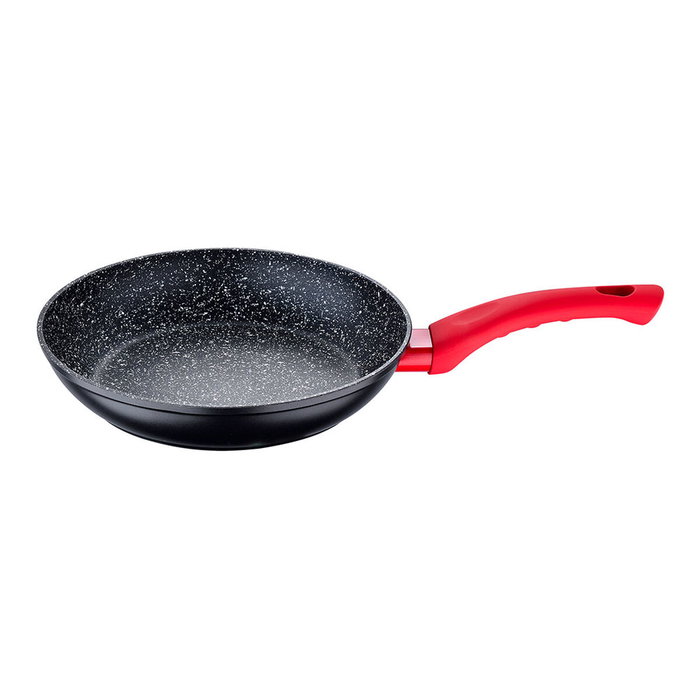 San Ignacio Sartén Toledo 22 cm con acabado marmolado y mango rojo