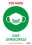 Avery Pack de 2 Señales Adhesivas Usar la Mascarilla DIN A4 Resistentes UV