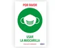 Avery Pack de 2 Señales Adhesivas Usar la Mascarilla DIN A4 Resistentes UV