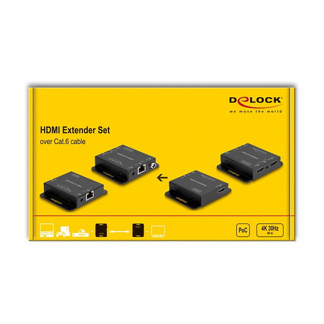 DeLOCK Set extensor HDMI sobre cable Cat.6 4K 30 Hz 65832 AV extender DeLOCK Set extensor HDMI sobre cable Cat.6 4K 30 Hz 65832 AV extender
