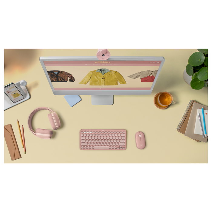 Logitech Pebble Mouse 2 M350s Rosa