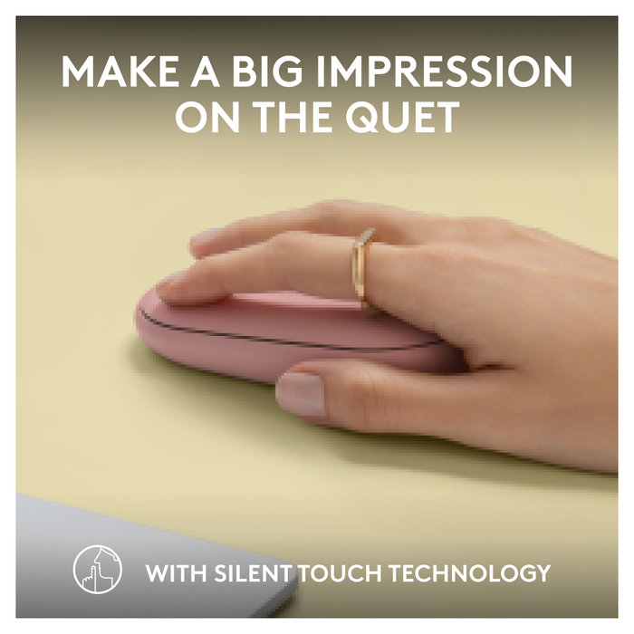 Logitech Pebble Mouse 2 M350s Rosa