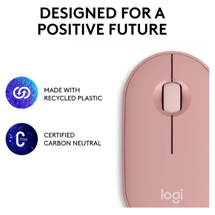 Logitech Pebble Mouse 2 M350s Rosa