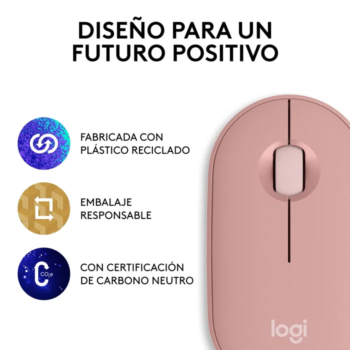 Logitech Pebble Mouse 2 M350s Rosa
