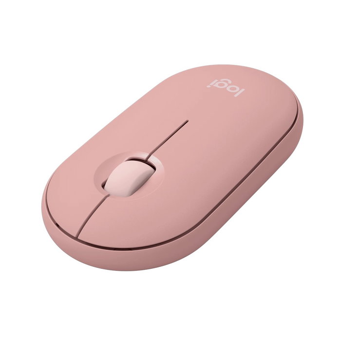 Logitech Pebble Mouse 2 M350 - Ratón Inalámbrico Bluetooth, Silencioso, Reciclado, 3 Dispositivos, 400-4000 DPI Ajustable, Pilas AA
