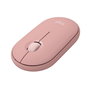 Logitech Pebble Mouse 2 M350 - Ratón Inalámbrico Bluetooth, Silencioso, Reciclado, 3 Dispositivos, 400-4000 DPI Ajustable, Pilas AA